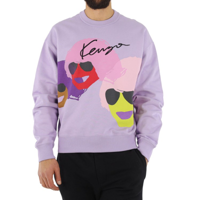 Shop Kenzo Graphic Oversize Sweatshirt In Purple