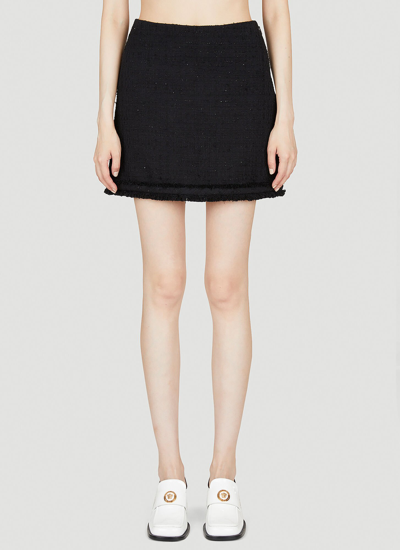 Shop Versace Tweed Mini Skirt