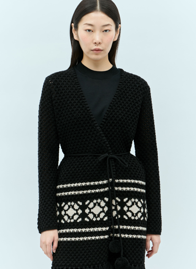 Shop Max Mara Wool And Cashmere Cardigan In Black