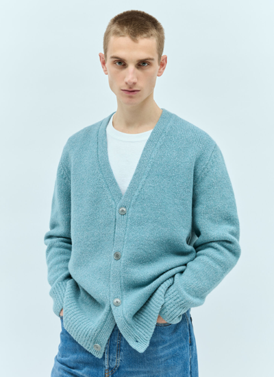 Shop Acne Studios Wool Blend Cardigan In Blue