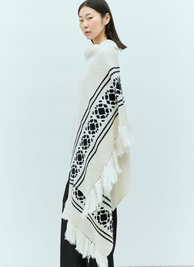 Shop Max Mara Large Wool And Cashmere Scarf In White