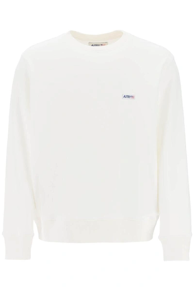 Shop Autry Sweatshirt With Logo Label In White