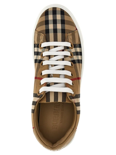 Shop Burberry 'newalbridge' Sneakers In Beige