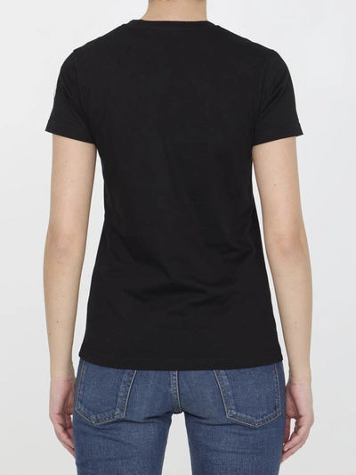 Shop Moncler Cotton T-shirt In Black
