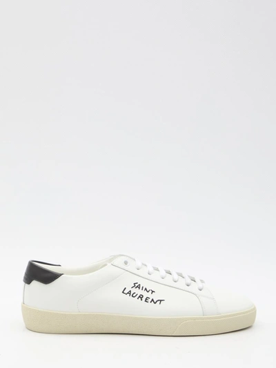 Shop Saint Laurent Court Sl/06 Sneakers In White