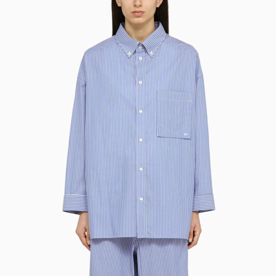 Shop Darkpark Blue/white Striped Button-down Shirt