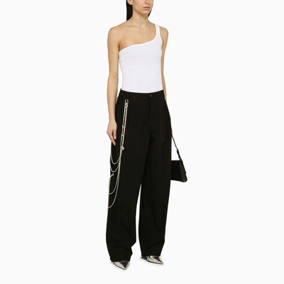 Shop Darkpark Phebe Wide Trousers With Chains In Black