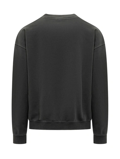 Shop Diesel Sweatshirt With Shaded Effect And Logo In Black