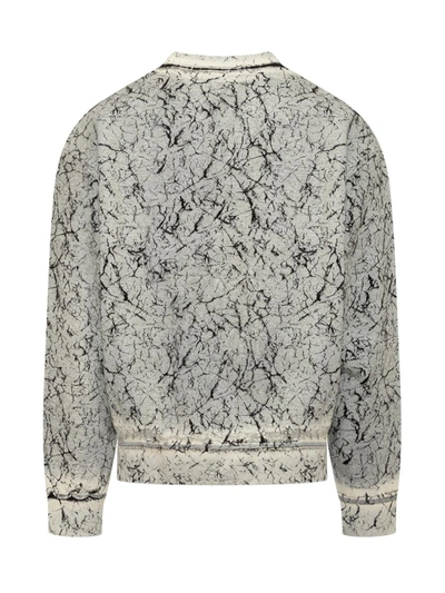 Shop Diesel Sweatshirt With Crackle Effect In Grey