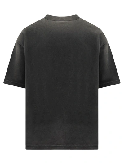 Shop Diesel T-shirt With Shaded Effect And Logo In Black