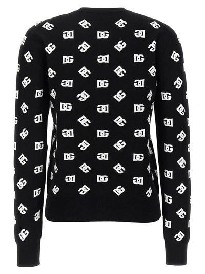 Shop Dolce & Gabbana Logo Cardigan In White/black