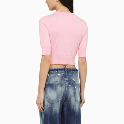 Shop Dsquared2 Cropped Jersey In Pink