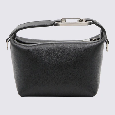 Shop Eéra Eéra Black Leather Tiny Moon Tote Bag