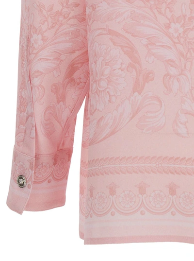 Shop Versace Formal Shirt In Pink