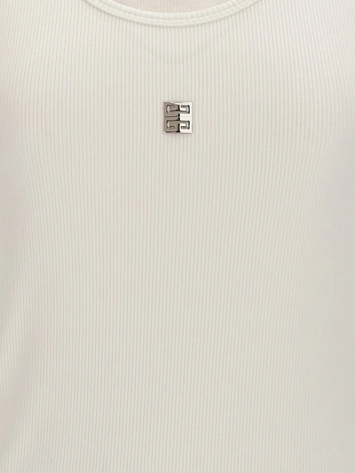 Shop Givenchy Logo Plaque Top In White