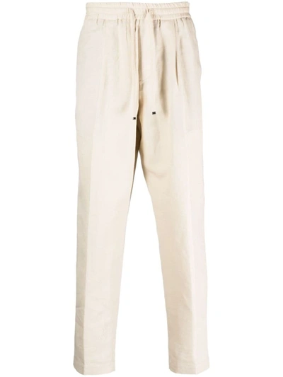 Shop Jacob Cohen Trousers In Cream Beige