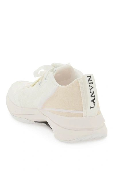 Shop Lanvin Mesh Li Sneakers In White