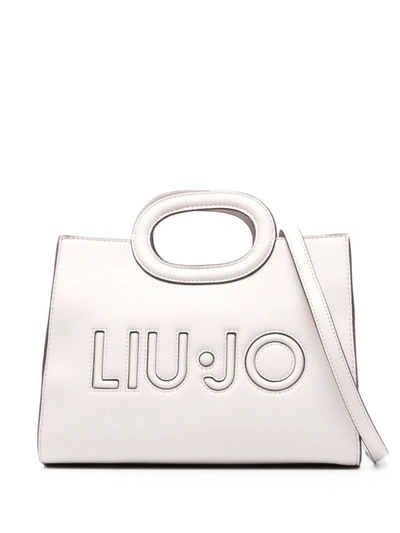 Shop Liu •jo Liu Jo Logo Detail Bag In Beige