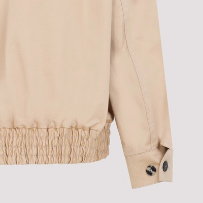 Shop Marni Cotton Jacket In Nude & Neutrals