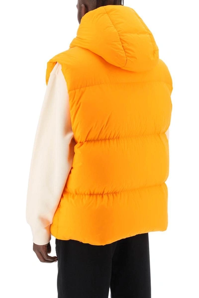 Shop Moncler Genius Moncler X Roc Nation By Jay-z Apus Puffer Vest In Orange