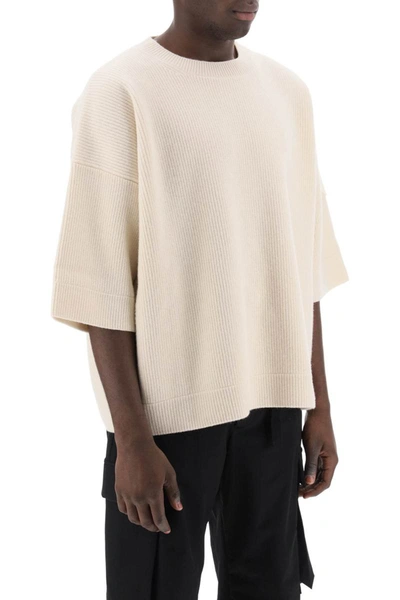 Shop Moncler Genius Moncler X Roc Nation By Jay-z Short-sleeved Wool Sweater In Multicolor