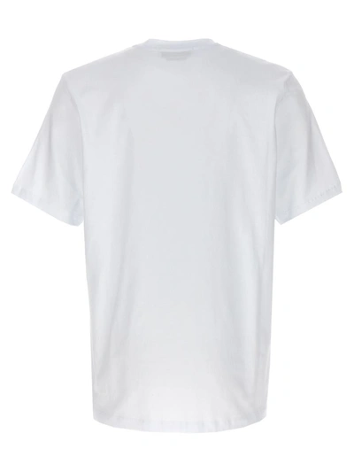 Shop Msgm 'camo Season Box Logo' T-shirt In White