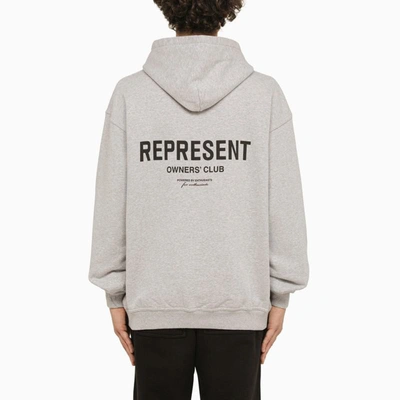 Shop Represent Hoodie With Logo In Grey