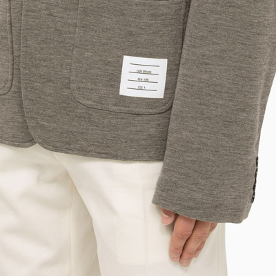 Shop Thom Browne Single-breasted Jacket In Grey