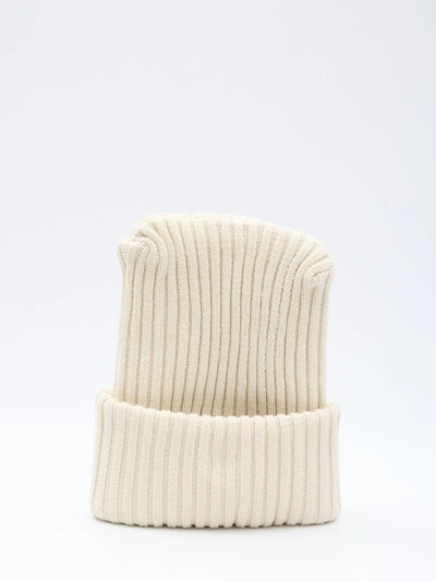 Shop Moncler X Roc Nation Tricot Beanie In White