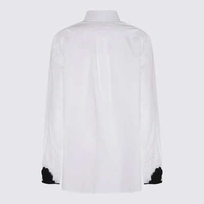 Shop Valentino White And Black Cotton Shirt