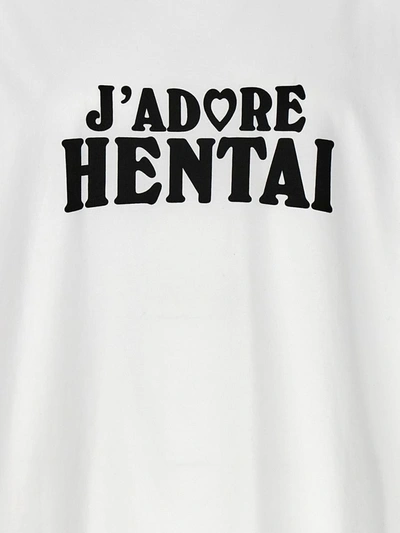 Shop Vetements 'hentai' T-shirt In White/black