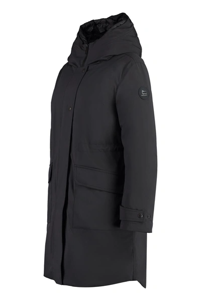 Shop Woolrich Military Technical Fabric Parka With Internal Removable Down Jacket In Black