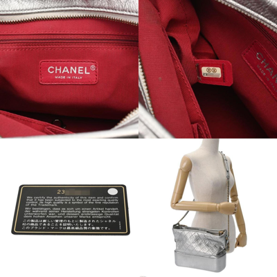 CHANEL Pre-owned Gabrielle Silver Leather Shoulder Bag ()