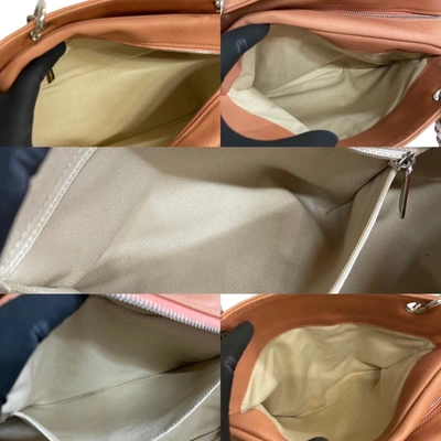 Pre-owned Chanel Shopping Orange Leather Shoulder Bag ()