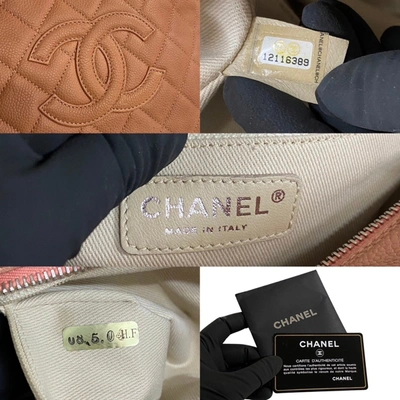 Pre-owned Chanel Shopping Orange Leather Shoulder Bag ()