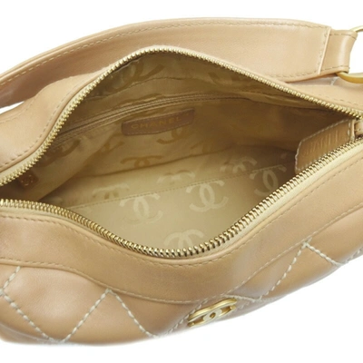 Pre-owned Chanel Wild Stitch Beige Leather Shoulder Bag ()