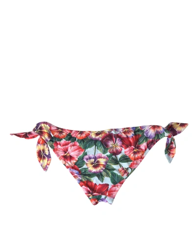 Shop Dolce & Gabbana Elegant Floral Bikini Women's Bottom In Multicolor