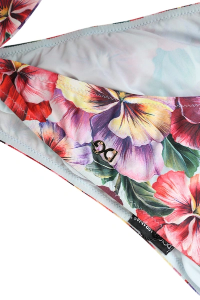 Shop Dolce & Gabbana Elegant Floral Bikini Women's Bottom In Multicolor