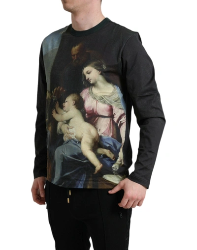 Shop Dolce & Gabbana Elegant Crewneck Pullover Men's Sweater In Multicolor
