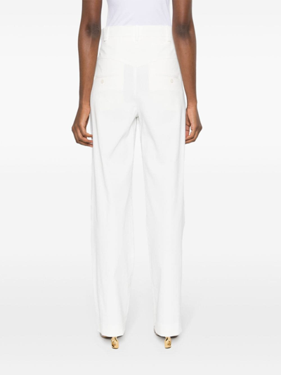 Shop Isabel Marant Staya Wide Leg Trousers In White