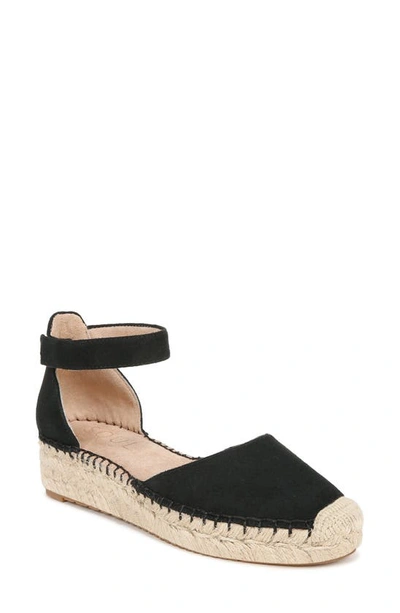 Shop Soul Naturalizer Wren Ankle Strap Espadrille Platform Sandal In Black Fabric