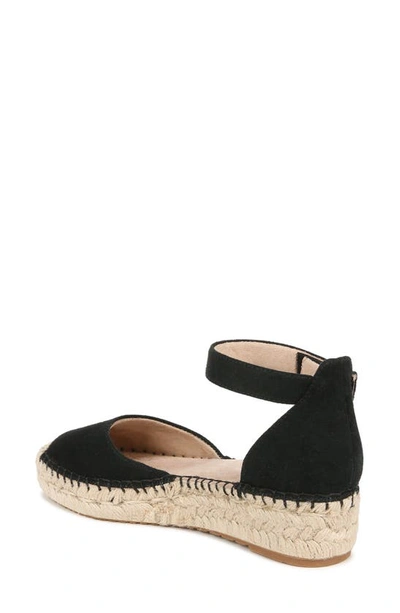 Shop Soul Naturalizer Wren Ankle Strap Espadrille Platform Sandal In Black Fabric