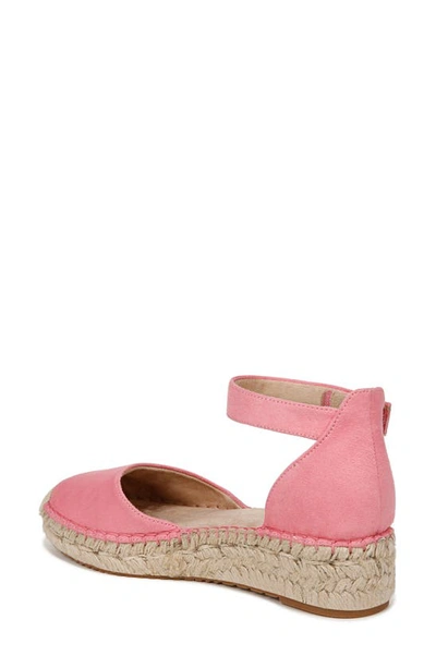 Shop Soul Naturalizer Wren Ankle Strap Espadrille Platform Sandal In Flamingo Pink Fabric