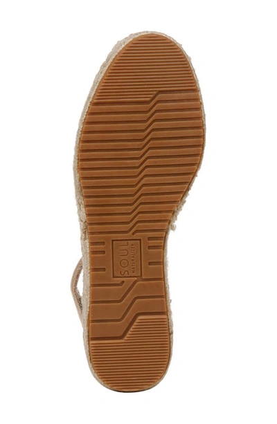 Shop Soul Naturalizer Wren Ankle Strap Espadrille Platform Sandal In Coastal Tan Fabric