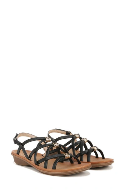 Shop Soul Naturalizer Sierra Strappy Sandal In Black Smooth Faux Leather