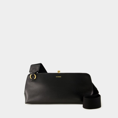 Shop Jil Sander Hobo Goji Bag -  - Leather - Black