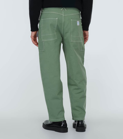 Shop Kenzo Low-rise Wide-leg Jeans In Green