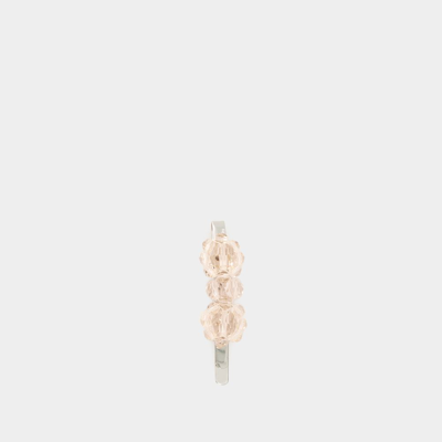 Shop Simone Rocha Mini Flower Hair Clip  -  - Crystal - Nude In Pink