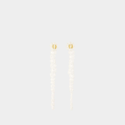 Simone Rocha Drip Earrings -  - Brass - White In White