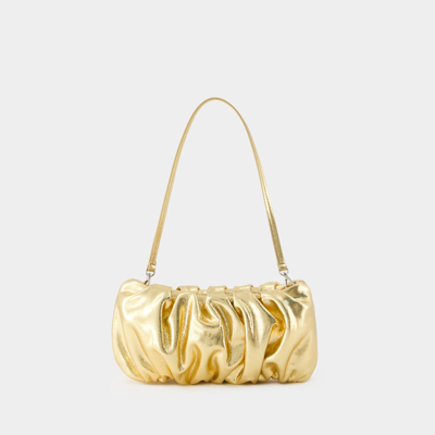 Shop Staud Bean Convertible Shoulder Bag -  - Leather - Gold